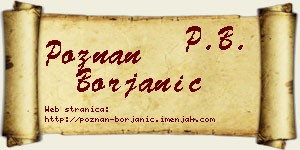 Poznan Borjanić vizit kartica